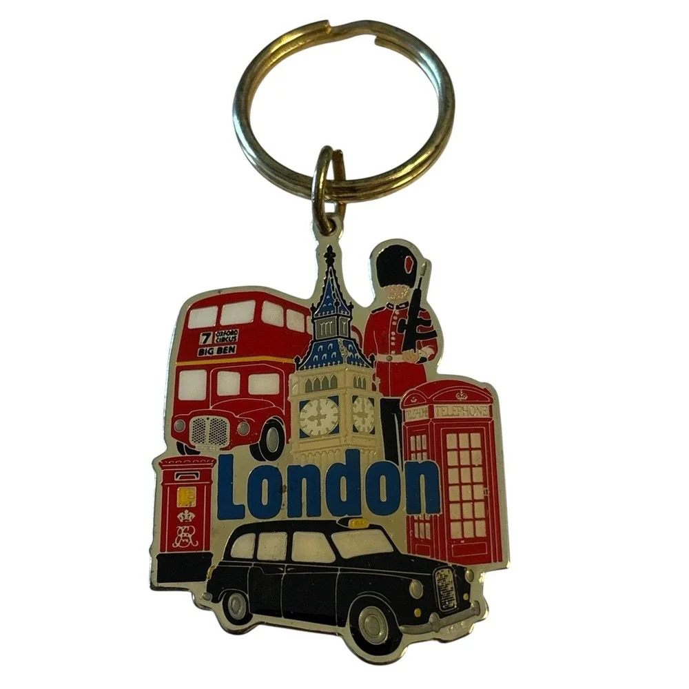 London Metal‎ Keychain Double Decker Bus Big Ben Telephone Box Souvenir England